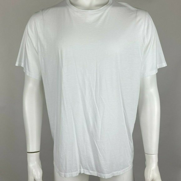 Vince Short Sleeve Tee Shirt Pima Cotton Crew Neck Lightweight Top White Mens XL - Picture 13 of 16